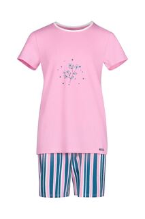 Короткая пижама из хлопка Skiny, розовый