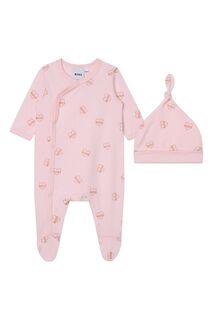 Пижама-Комбинезон и шапка Boss Kidswear, розовый
