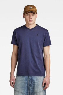 Базовая футболка из органического хлопка с заостренным воротником G-Star Raw, синий