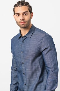 Рубашка стандартного кроя Armani Exchange, синий