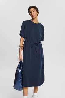 Платье-Миди с завязками Esprit, синий