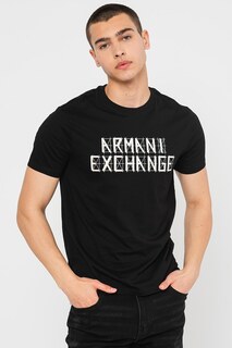 Хлопковая футболка с логотипом Armani Exchange, желтый