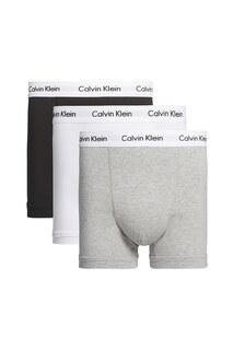 Боксеры с логотипом на поясе - 3 пары Calvin Klein, черный