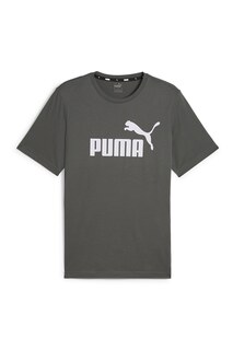 Хлопковая футболка с логотипом Essential Puma, серый