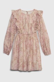Вырезанное платье с абстрактным узором Gap, розовый