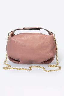 Кожаная сумка через плечо с цепочкой Massimo Castelli, розовый
