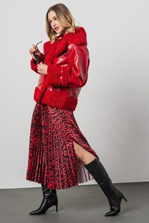 Куртка из экокожи со съемными рукавами Karl Lagerfeld, красный