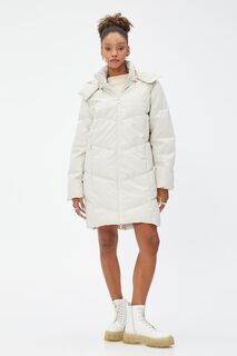 Зимняя стеганая куртка с капюшоном Koton, белый