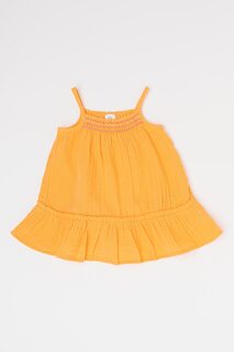 Укороченное платье из хлопка Gap, оранжевый