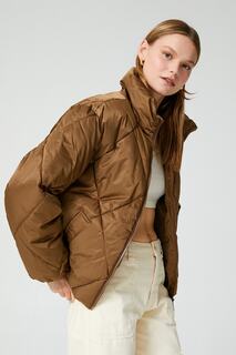 Стеганая зимняя куртка Koton, коричневый
