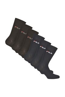 Носки с логотипом, 6 пар Fila, черный