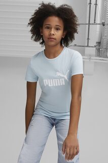 Хлопковая футболка с логотипом Puma, синий