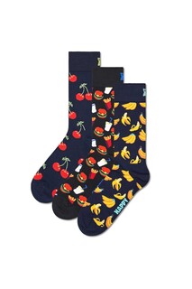 Длинные носки с рисунком - 3 пары Happy Socks, желтый