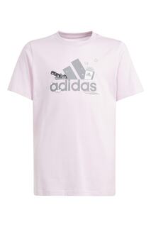 Футболка с логотипом Adidas Sportswear, розовый