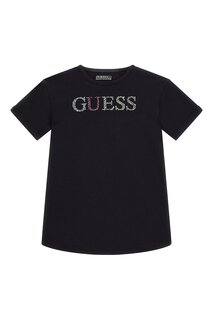 Стандартная футболка с декоративными камнями Guess, черный