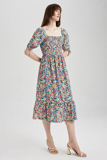 Цветочное платье Defacto, мультиколор