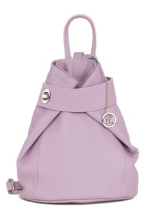 Кожаный рюкзак Sirietto с логотипом Mia Tomazzi, фиолетовый