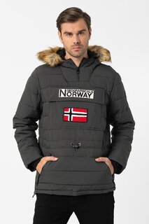 Зимняя куртка на кокосовом подкладке с эко-пухом Geographical Norway, красный