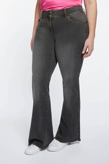 Укороченные джинсы с высокой талией Fiorella Rubino, серый