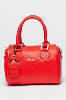 Кожаная сумка со съемным ремнем через плечо Pierre Cardin, красный