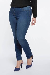 Узкие джинсы с высокой талией Fiorella Rubino, синий