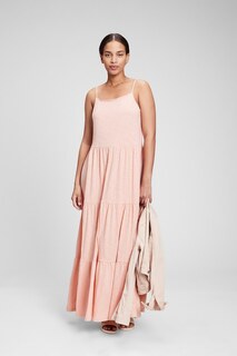 Укороченное платье из хлопка Gap, розовый