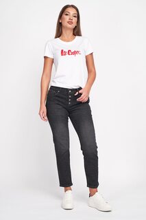 Джинсы выше щиколотки с потертым эффектом Lee Cooper, синий