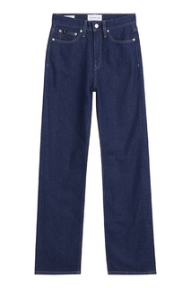 Прямые джинсы с высокой талией Calvin Klein Jeans, синий