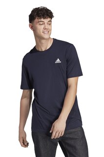 Хлопковая футболка с логотипом Adidas Sportswear, синий