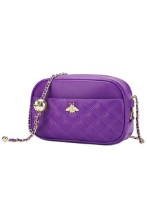 Кожаная сумка со стеганым дизайном C&apos;Iel, фиолетовый Ciel