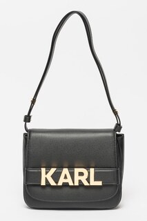 Сумка через плечо с металлическим логотипом Karl Lagerfeld, черный