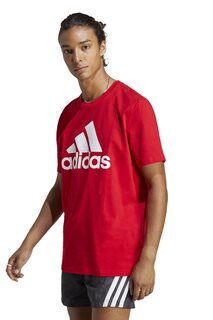 Футболка с увеличенным логотипом Adidas Sportswear, красный