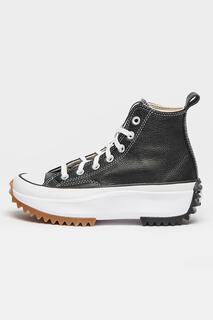 Кожаные спортивные туфли Run Star Hike Converse, черный