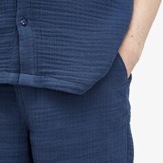 Daily Paper Короткие шорты Enzi из хлопчатобумажной ткани, синий