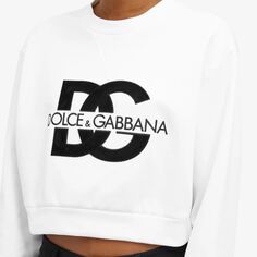 Dolce &amp; Gabbana Толстовка с большим логотипом, белый