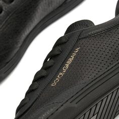 Dolce &amp; Gabbana Saint tropez перфорированные кожаные кроссовки, черный