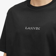 Футболка с вышитым логотипом, черный Lanvin