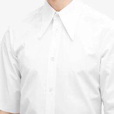 Maison Margiela Рубашка из поплина с короткими рукавами, белый