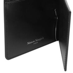 Maison Margiela Кошелек из зернистой кожи с зажимом для денег, черный