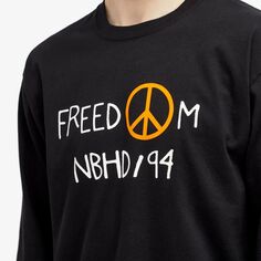 Neighborhood Футболка Freedom с длинными рукавами 8, черный