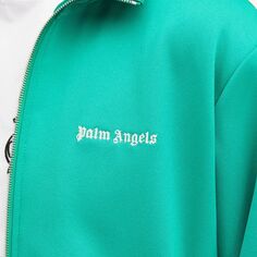 Palm Angels Классическая спортивная куртка с логотипом, зеленый