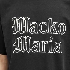 Wacko Maria Футболка с логотипом Heavyweight в готическом стиле, черный