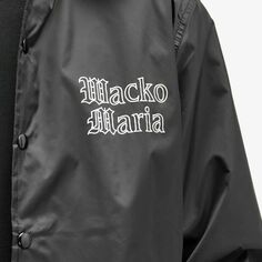 Wacko Maria Тренерская куртка с готическим логотипом, черный