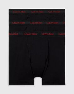 Черные боксеры облегающего кроя Calvin Klein Cotton Stretch 3 с влагоотводящей отделкой
