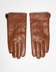 Коричневые кожаные перчатки Barney&apos;s Originals Barneys Originals