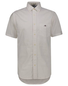 Оксфордская рубашка с короткими рукавами стандартного кроя Gant, белый