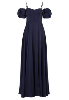 Вечернее платье с открытыми плечами Vera Mont, синий