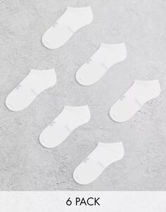 Набор из 6 белых коротких носков Under Armour Essential