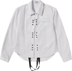 Куртка Kiko Kostadinov Tonino Shirt &apos;Wide Beige Stripe&apos;, белый