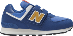 Кроссовки 574 Hook &amp; Loop Little Kid &apos;Night Sky Gold Fusion&apos;, синий New Balance